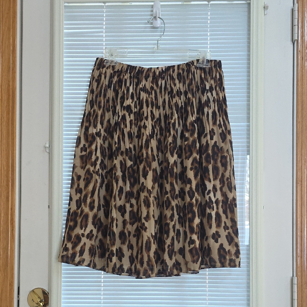 Sunny Leigh Brown Leopard A-Line Skirt - Picture 3 of 9